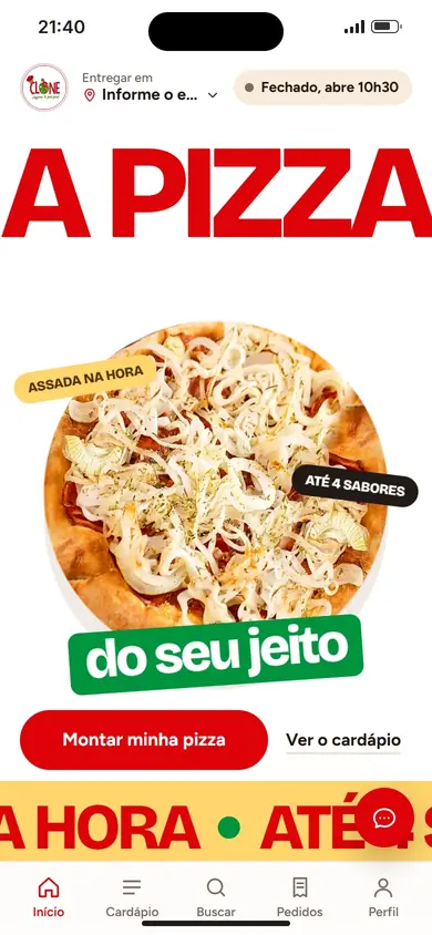 O site de pedidos da loja no celular, com um pedido novo chegando ao painel e a resposta da IA no WhatsApp.